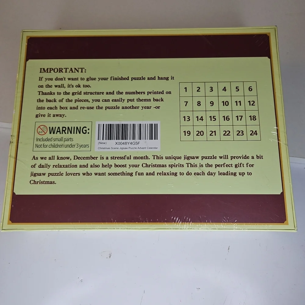 Festive Advent Calendar Jigsaw Puzzle - Vibrant Holiday Scene